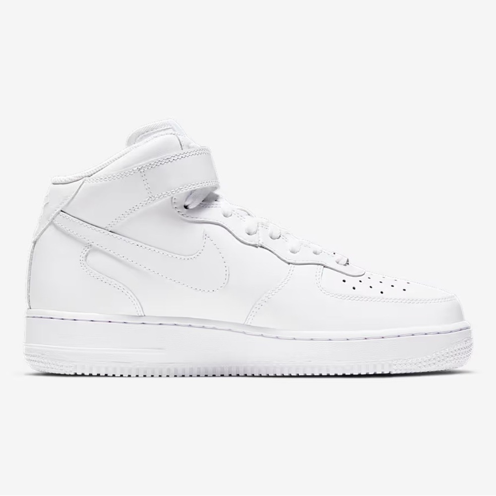 Nike Air Force 1s. Women’s US 6. High Top. White Sneakers.